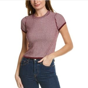 rag & bone pink Alexis tee size L NWT